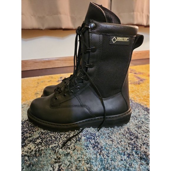 ROCKY COMBAT Service BOOTS BLACK SIZE 6 USA Wide #804A MEN'S NEW Gore-Tex Vibram - Picture 7 of 11